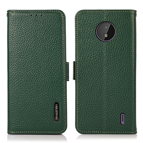 Coque Portefeuille Livre Cuir Etui Clapet B03H pour Nokia C10 Vert