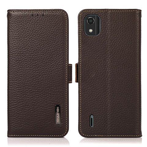 Coque Portefeuille Livre Cuir Etui Clapet B03H pour Nokia C2 2nd Edition Marron