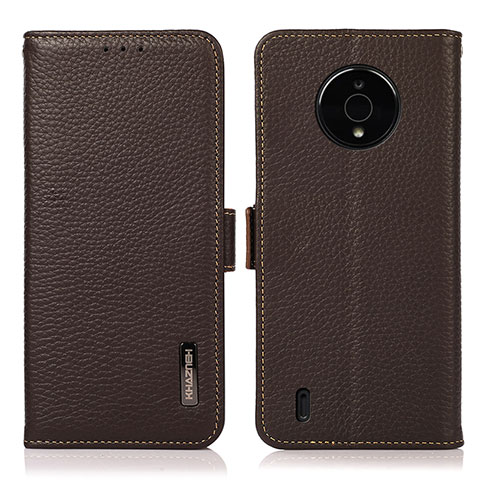 Coque Portefeuille Livre Cuir Etui Clapet B03H pour Nokia C200 Marron