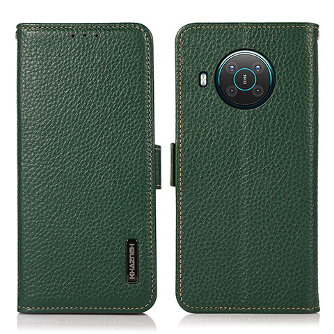 Coque Portefeuille Livre Cuir Etui Clapet B03H pour Nokia X10 Vert