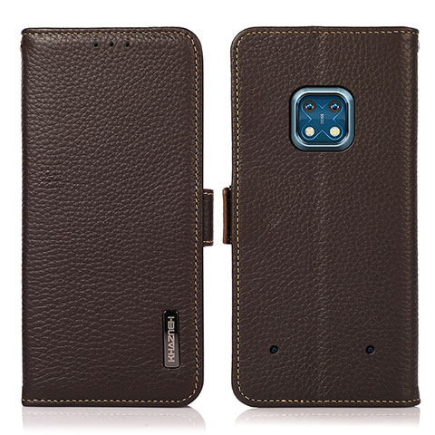 Coque Portefeuille Livre Cuir Etui Clapet B03H pour Nokia XR20 Marron