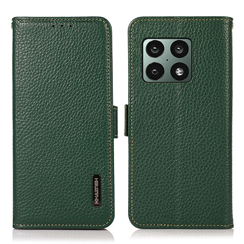 Coque Portefeuille Livre Cuir Etui Clapet B03H pour OnePlus 10 Pro 5G Vert