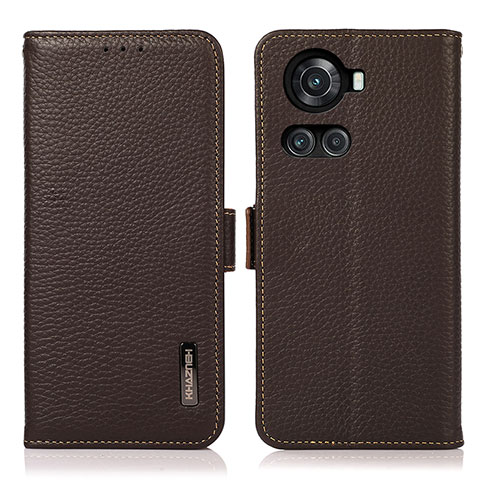 Coque Portefeuille Livre Cuir Etui Clapet B03H pour OnePlus 10R 5G Marron