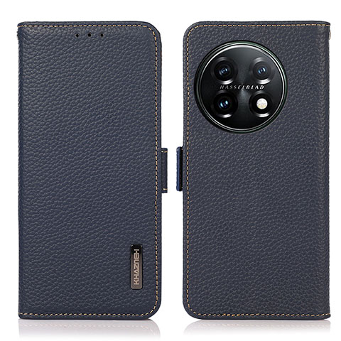 Coque Portefeuille Livre Cuir Etui Clapet B03H pour OnePlus 11 5G Bleu