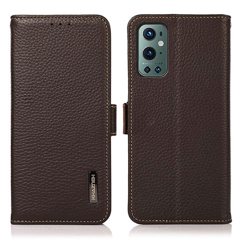 Coque Portefeuille Livre Cuir Etui Clapet B03H pour OnePlus 9 Pro 5G Marron