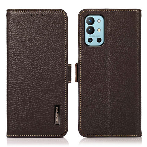 Coque Portefeuille Livre Cuir Etui Clapet B03H pour OnePlus 9R 5G Marron