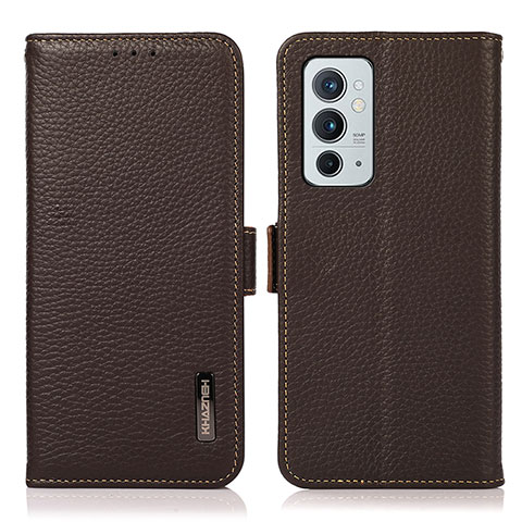 Coque Portefeuille Livre Cuir Etui Clapet B03H pour OnePlus 9RT 5G Marron