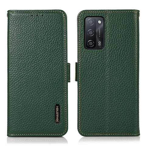 Coque Portefeuille Livre Cuir Etui Clapet B03H pour Oppo A56 5G Vert