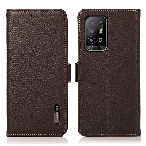 Coque Portefeuille Livre Cuir Etui Clapet B03H pour Oppo A94 4G Marron