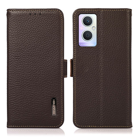 Coque Portefeuille Livre Cuir Etui Clapet B03H pour Oppo A96 5G Marron