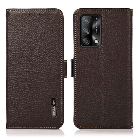 Coque Portefeuille Livre Cuir Etui Clapet B03H pour Oppo F19s Marron