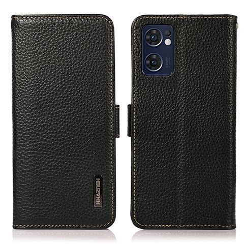 Coque Portefeuille Livre Cuir Etui Clapet B03H pour Oppo Find X5 Lite 5G Noir