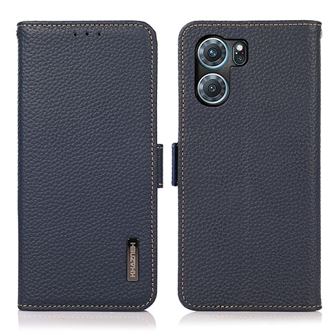 Coque Portefeuille Livre Cuir Etui Clapet B03H pour Oppo K10 5G Bleu