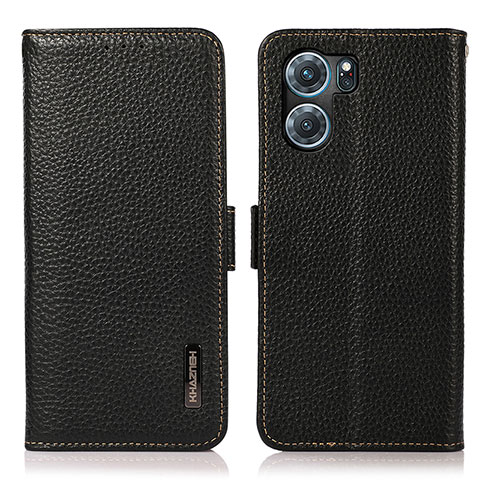 Coque Portefeuille Livre Cuir Etui Clapet B03H pour Oppo K10 5G Noir