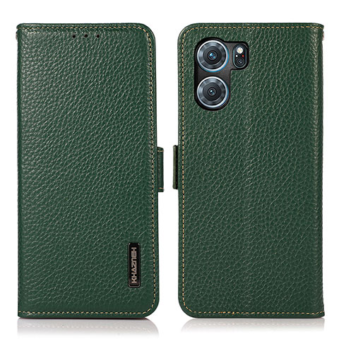 Coque Portefeuille Livre Cuir Etui Clapet B03H pour Oppo K10 5G Vert