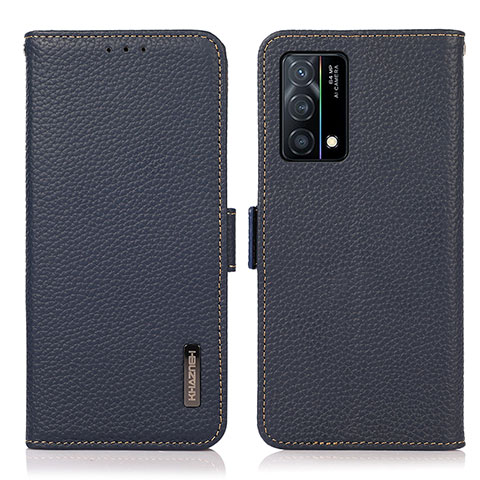 Coque Portefeuille Livre Cuir Etui Clapet B03H pour Oppo K9 5G Bleu