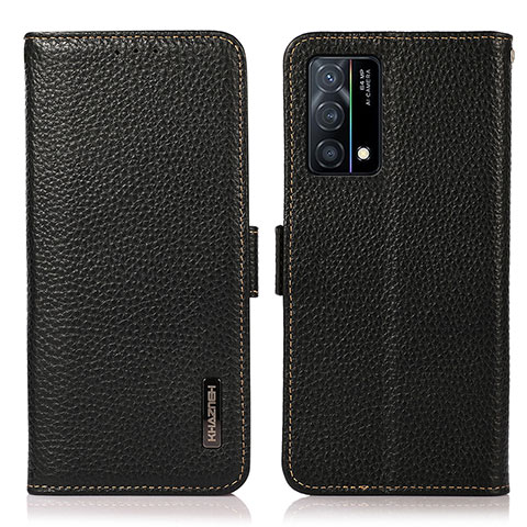 Coque Portefeuille Livre Cuir Etui Clapet B03H pour Oppo K9 5G Noir