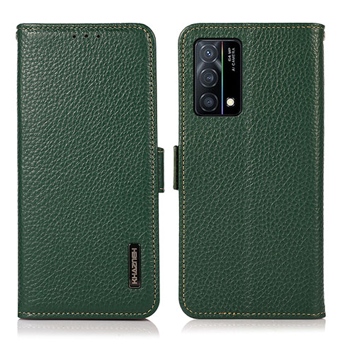 Coque Portefeuille Livre Cuir Etui Clapet B03H pour Oppo K9 5G Vert