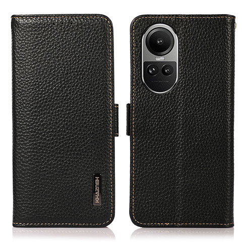 Coque Portefeuille Livre Cuir Etui Clapet B03H pour Oppo Reno10 5G Noir