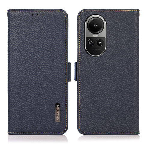 Coque Portefeuille Livre Cuir Etui Clapet B03H pour Oppo Reno10 Pro 5G Bleu