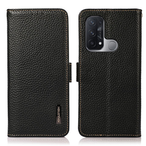 Coque Portefeuille Livre Cuir Etui Clapet B03H pour Oppo Reno5 A Noir