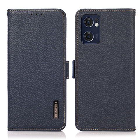 Coque Portefeuille Livre Cuir Etui Clapet B03H pour Oppo Reno7 5G Bleu