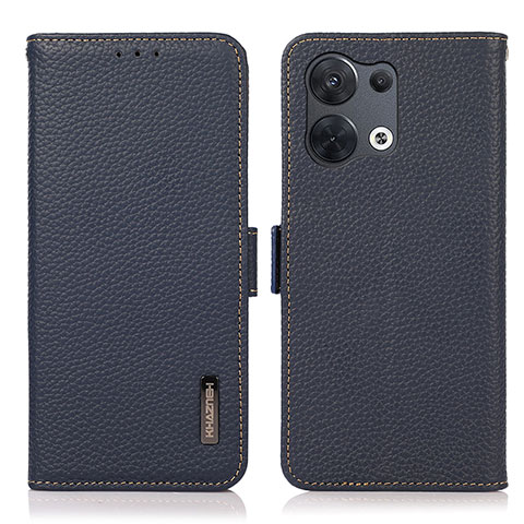 Coque Portefeuille Livre Cuir Etui Clapet B03H pour Oppo Reno9 5G Bleu