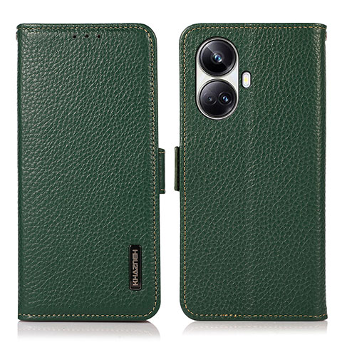 Coque Portefeuille Livre Cuir Etui Clapet B03H pour Realme 10 Pro+ Plus 5G Vert