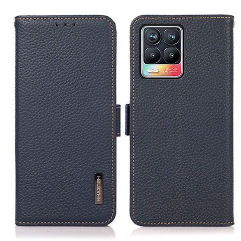 Coque Portefeuille Livre Cuir Etui Clapet B03H pour Realme 8 Pro Bleu