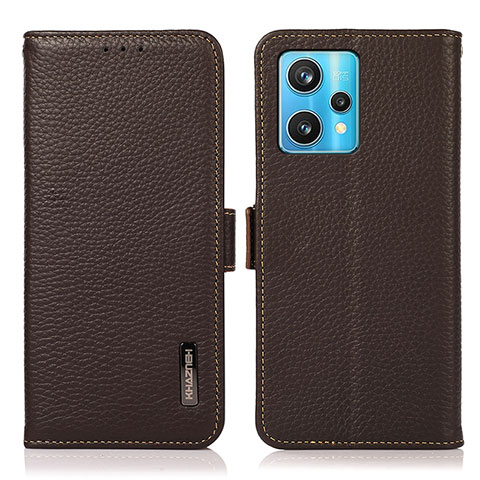 Coque Portefeuille Livre Cuir Etui Clapet B03H pour Realme 9 4G Marron