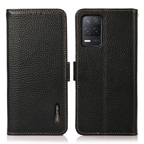 Coque Portefeuille Livre Cuir Etui Clapet B03H pour Realme 9 5G India Noir