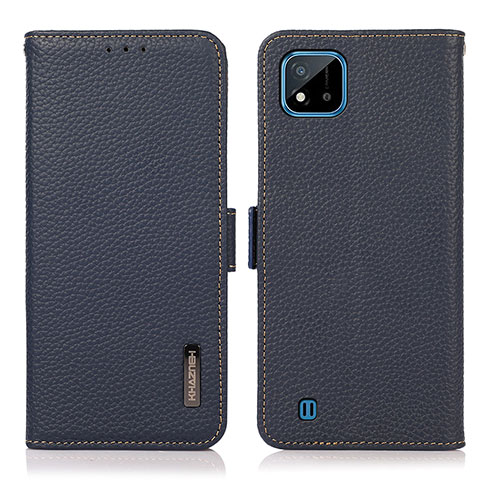 Coque Portefeuille Livre Cuir Etui Clapet B03H pour Realme C11 (2021) Bleu