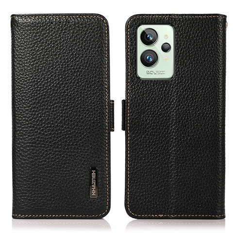 Coque Portefeuille Livre Cuir Etui Clapet B03H pour Realme GT2 Pro 5G Noir