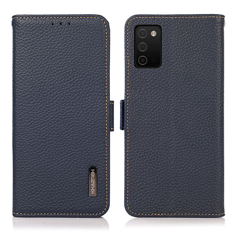 Coque Portefeuille Livre Cuir Etui Clapet B03H pour Samsung Galaxy A03s Bleu