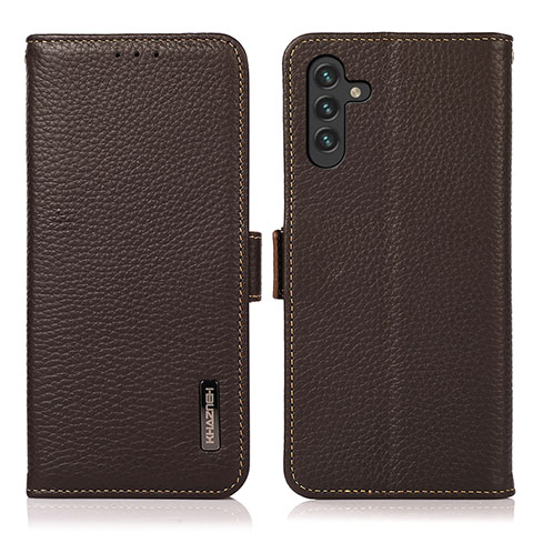 Coque Portefeuille Livre Cuir Etui Clapet B03H pour Samsung Galaxy A04s Marron