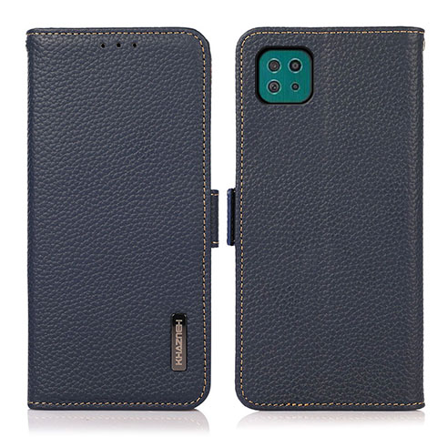 Coque Portefeuille Livre Cuir Etui Clapet B03H pour Samsung Galaxy A22s 5G Bleu