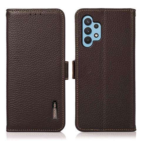 Coque Portefeuille Livre Cuir Etui Clapet B03H pour Samsung Galaxy A32 5G Marron