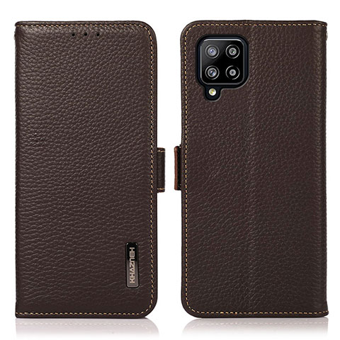 Coque Portefeuille Livre Cuir Etui Clapet B03H pour Samsung Galaxy A42 5G Marron