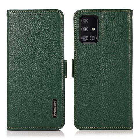 Coque Portefeuille Livre Cuir Etui Clapet B03H pour Samsung Galaxy A51 4G Vert