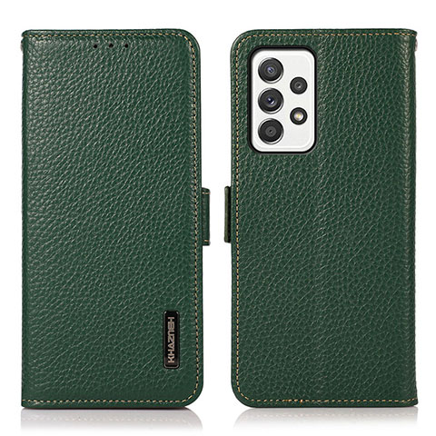 Coque Portefeuille Livre Cuir Etui Clapet B03H pour Samsung Galaxy A52 4G Vert