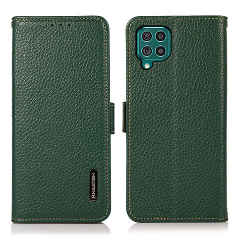 Coque Portefeuille Livre Cuir Etui Clapet B03H pour Samsung Galaxy F62 5G Vert