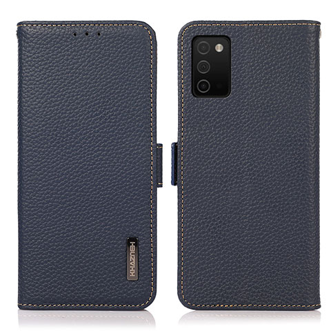 Coque Portefeuille Livre Cuir Etui Clapet B03H pour Samsung Galaxy M02s Bleu