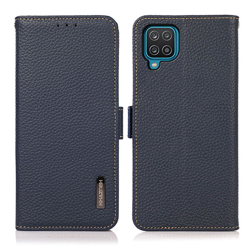 Coque Portefeuille Livre Cuir Etui Clapet B03H pour Samsung Galaxy M12 Bleu