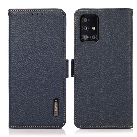 Coque Portefeuille Livre Cuir Etui Clapet B03H pour Samsung Galaxy M40S Bleu