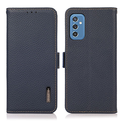 Coque Portefeuille Livre Cuir Etui Clapet B03H pour Samsung Galaxy M52 5G Bleu