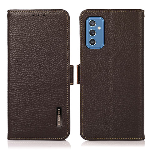 Coque Portefeuille Livre Cuir Etui Clapet B03H pour Samsung Galaxy M52 5G Marron