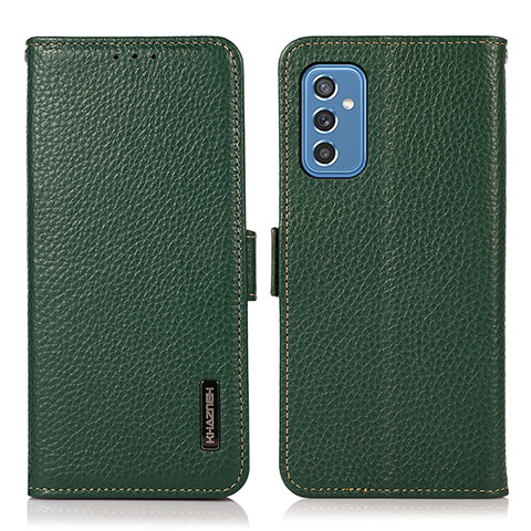 Coque Portefeuille Livre Cuir Etui Clapet B03H pour Samsung Galaxy M52 5G Vert