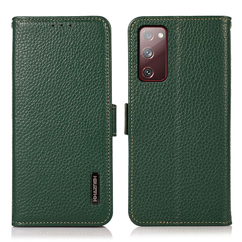 Coque Portefeuille Livre Cuir Etui Clapet B03H pour Samsung Galaxy S20 FE (2022) 5G Vert