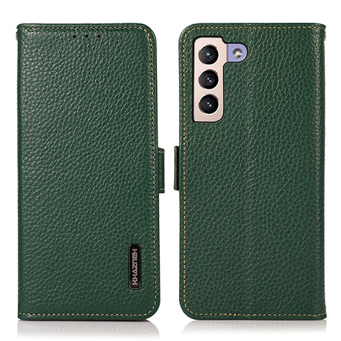 Coque Portefeuille Livre Cuir Etui Clapet B03H pour Samsung Galaxy S21 Plus 5G Vert