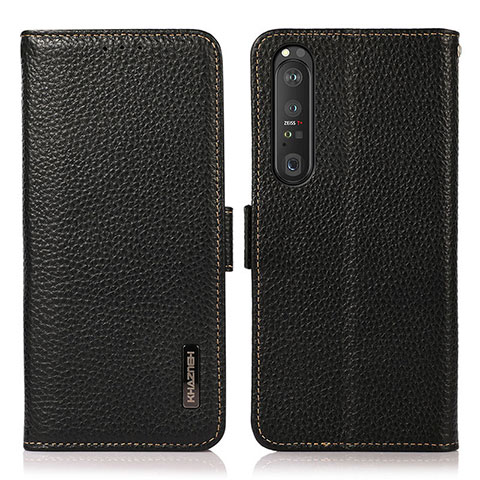 Coque Portefeuille Livre Cuir Etui Clapet B03H pour Sony Xperia 1 III Noir